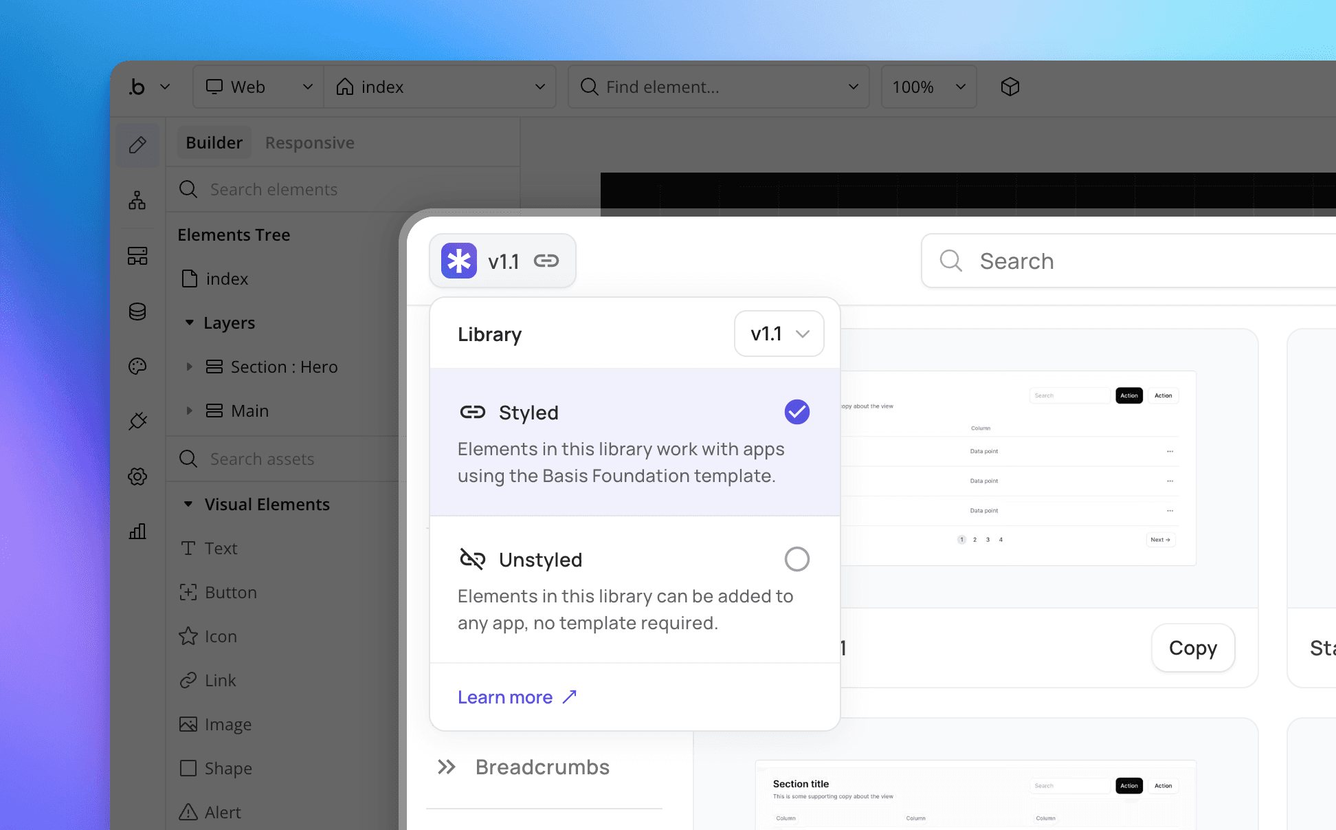 Styled and Unstyled Switcher