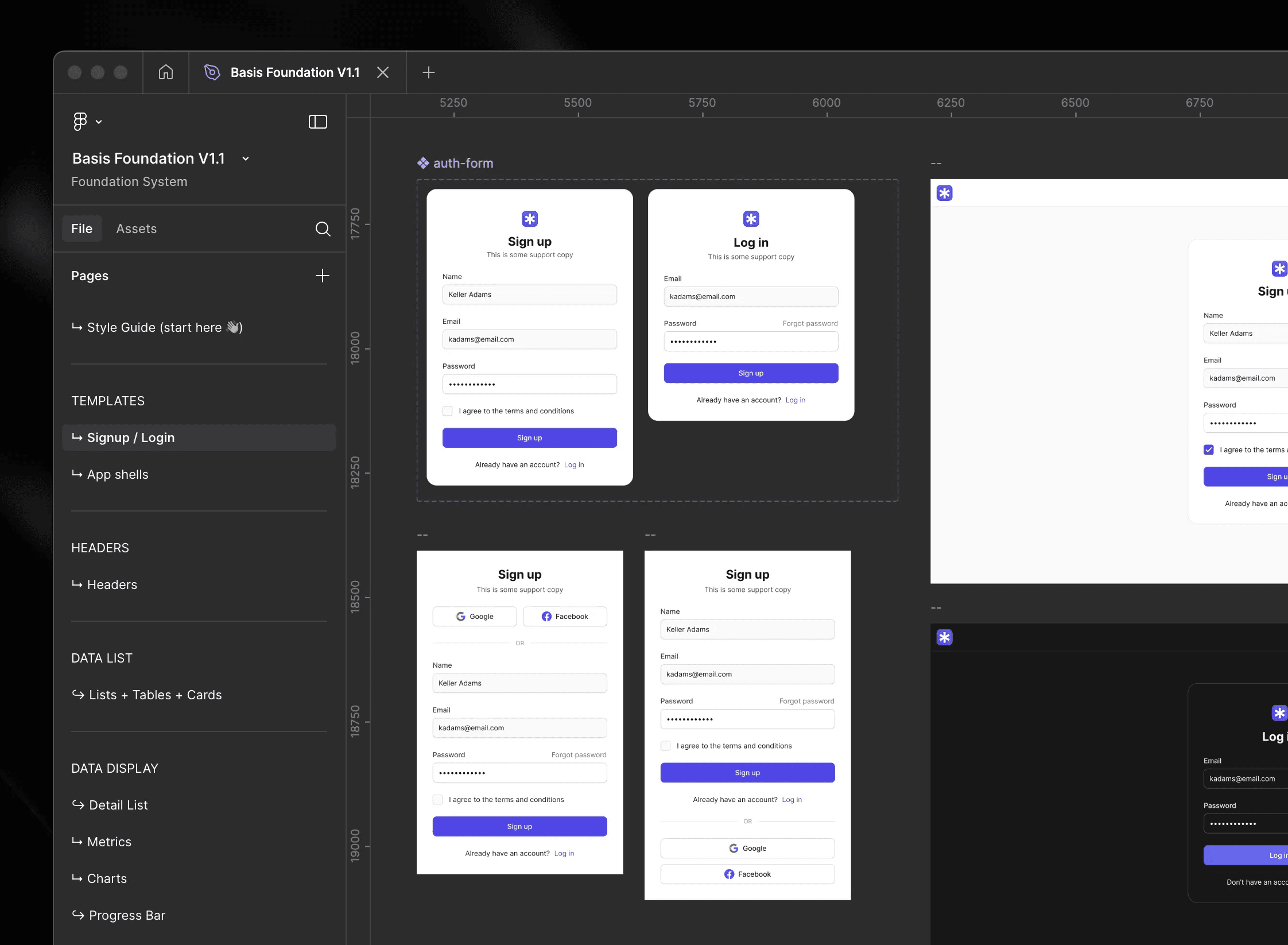 Figma Template Design System